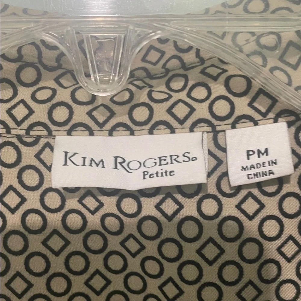 Kim Rogers Button-Up geometric pattern Shirt - Picture 2 of 6